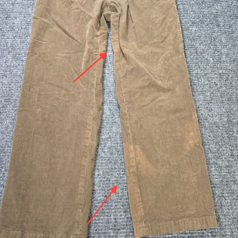 Lauren Ralph Lauren Pleated Corduroy Pants Men's 30×30 Tan Brown Straight Leg